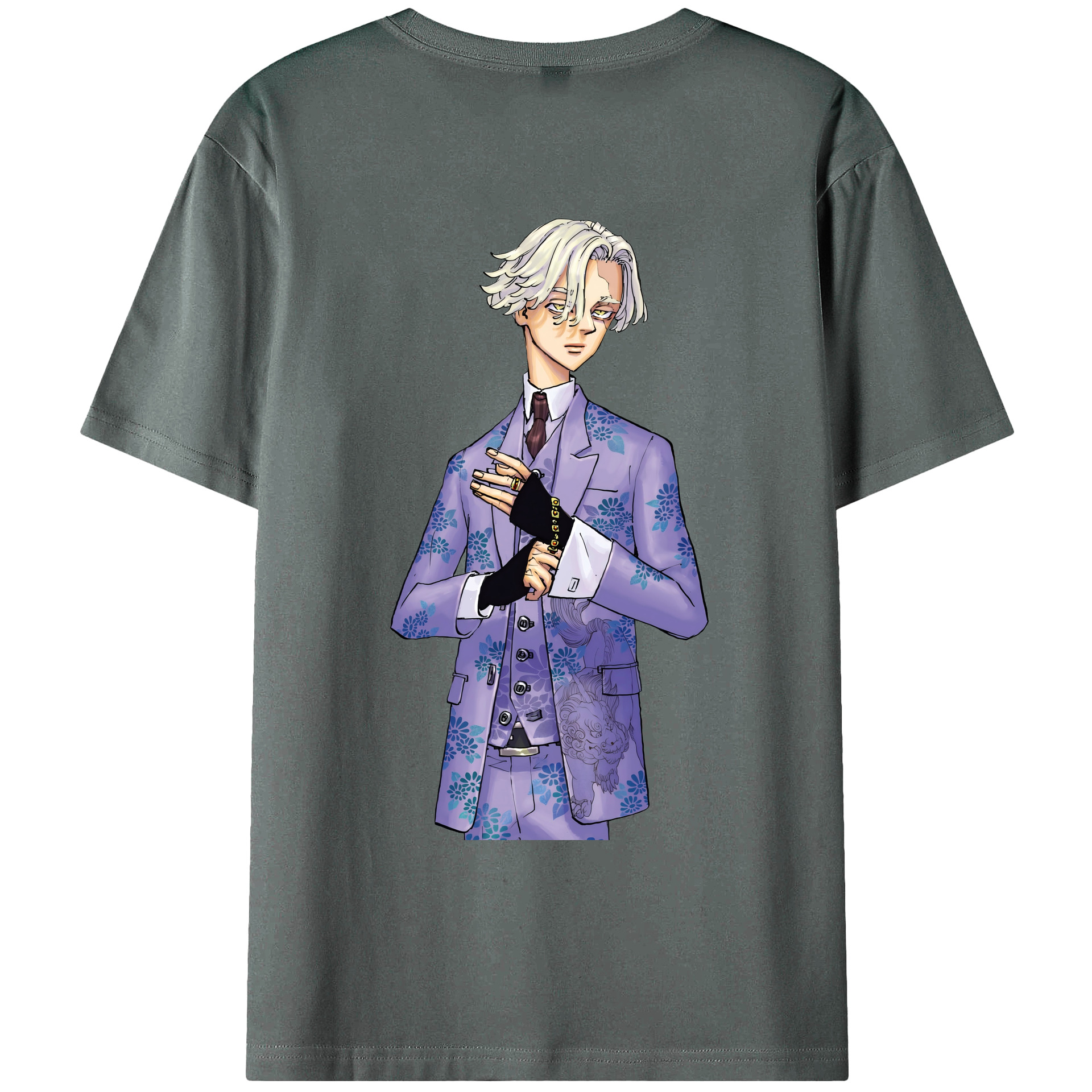 （画像用） 東京リベンジャーズ Tokyo Revengers 綿100％ メンズ半袖Tシャツ（バックプリント） 通気性